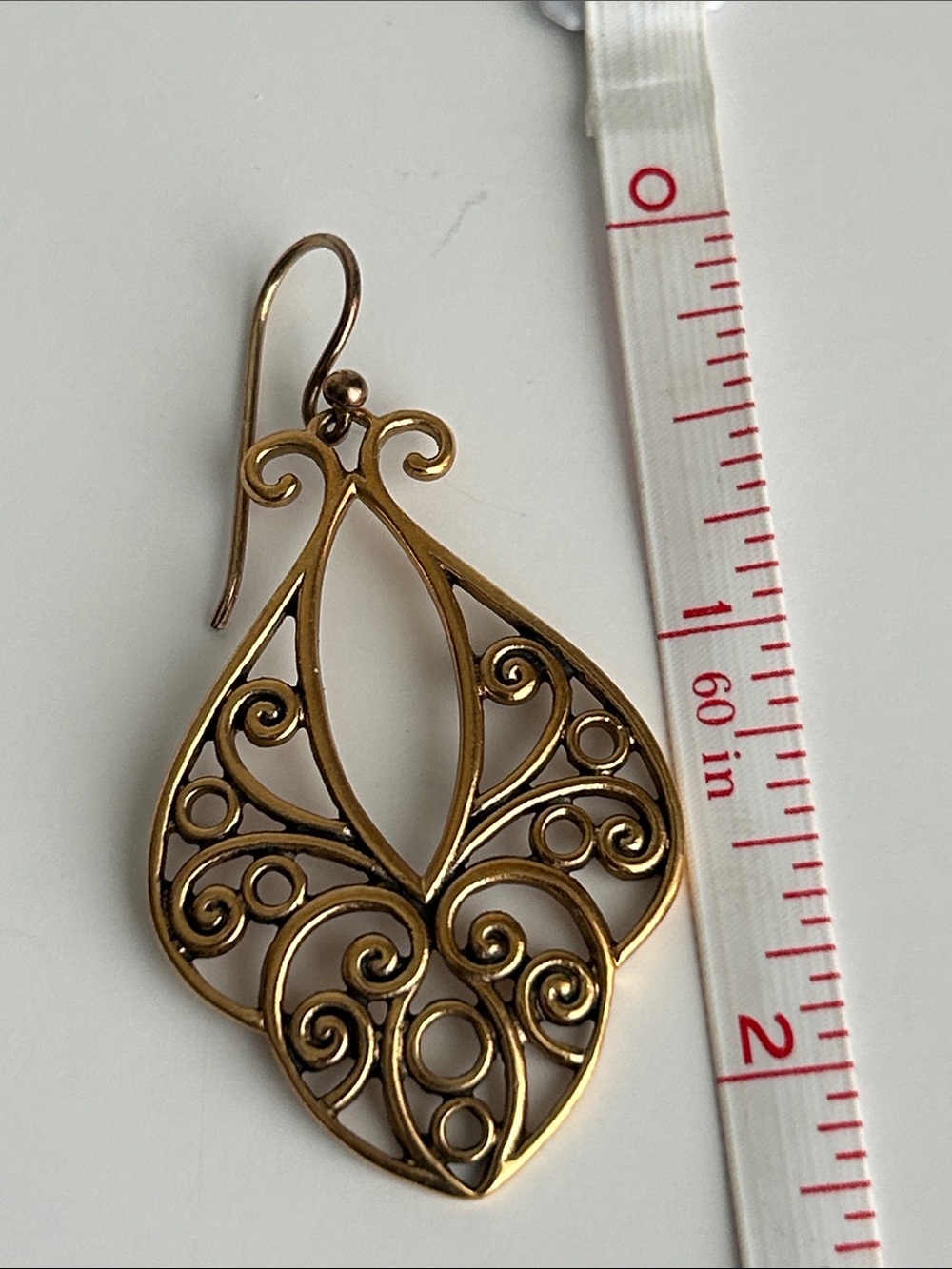 Barse Thailand teardrop Earring Bronze tone - Picture 8 of 10